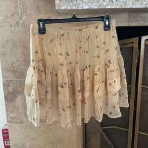 Free People ruffle mini skirt